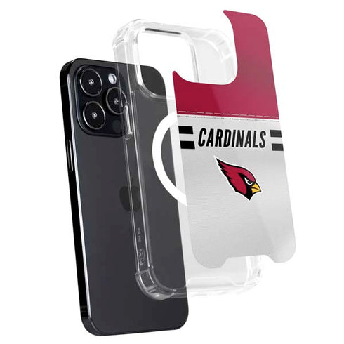 NFL Arizona Cardinals White Striped iPhone 16 Pro MagSafe Case